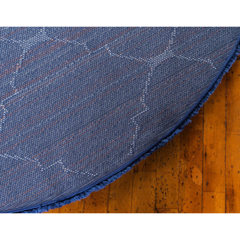 Burkart Trellis Shag Area Rug, Round 152cm