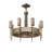 Rumelange 8 - Light Dimmable Wagon Wheel Chandelier