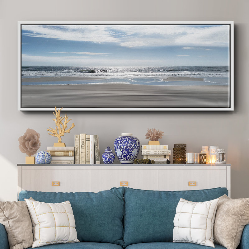 Beach Bliss - toile encadrée, Blanc, H 12 po x l 30 po x P 1,5 po
