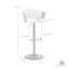 Tabourets de bar réglables crème, design moderne en bois de noyer pour la cuisine