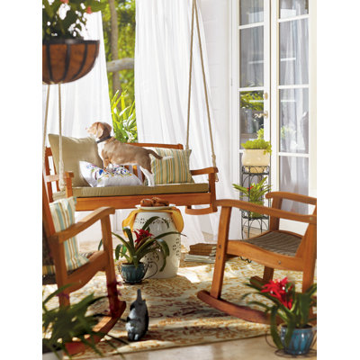 Iowa Park Ceramic Accent Stool