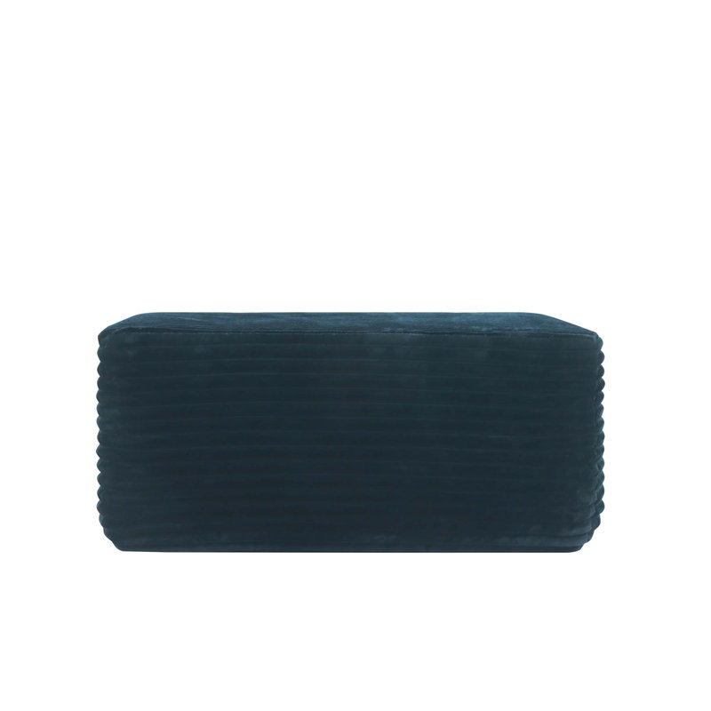 Luxurious Plush Ottoman With Hidden Storage, Perfect For Extra Seating And Space Organization In Any Home., Black Fabric
