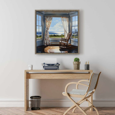 The Window - Toile avec cadre blanc | Art élégant