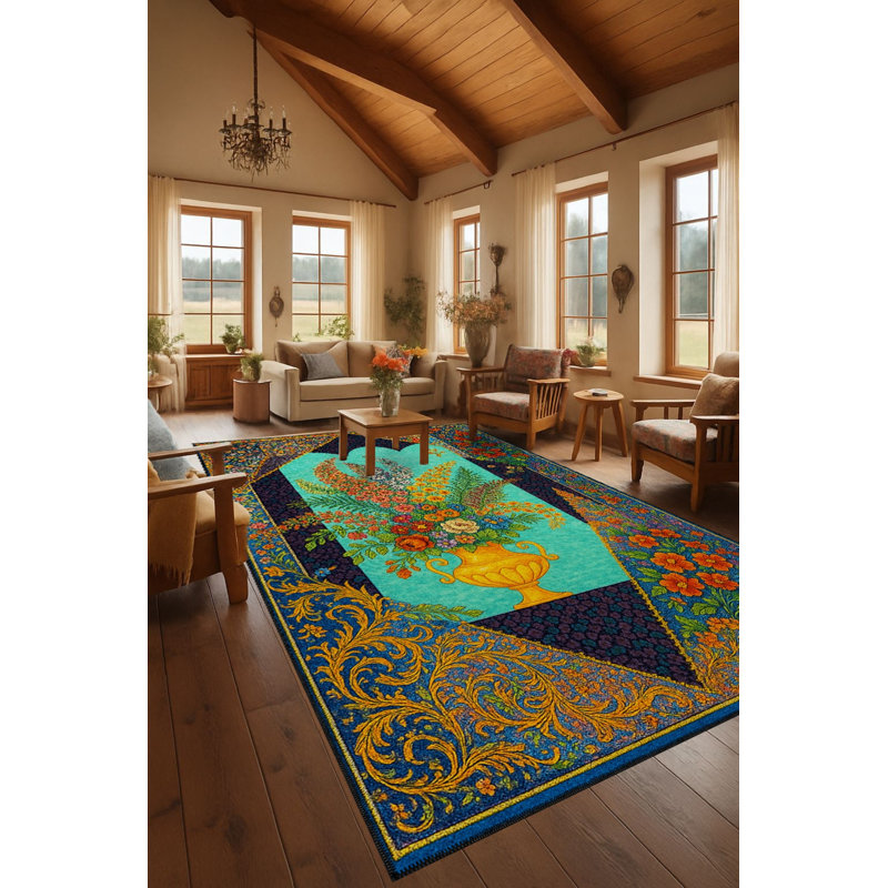 Tapis gris tissé Mosso, 3'3" x 6'7"