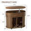 Table basse ovale relevable de 71 cm de large avec rangement et roulettes-1431439837