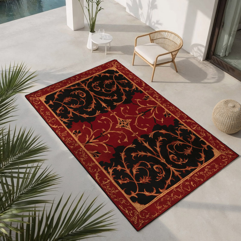 Tapis intérieur et extérieur Aristocrat's Wreath, Rectangle 8' x 10'