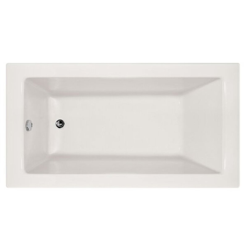 Sydney 60'' L Air Bathtub, White, Left, Satin Brass