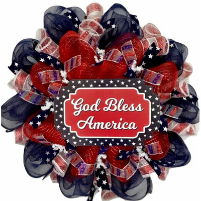 Patriotic Wreath God Bless America