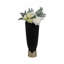 Vase en métal et en aluminium avec une forme élégante et un design à double texture, un accent décoratif moderne avec un attrait contemporain audacieux, une silhouette sculpturale pour une sophistication artistique et un décor polyvalent-988600190