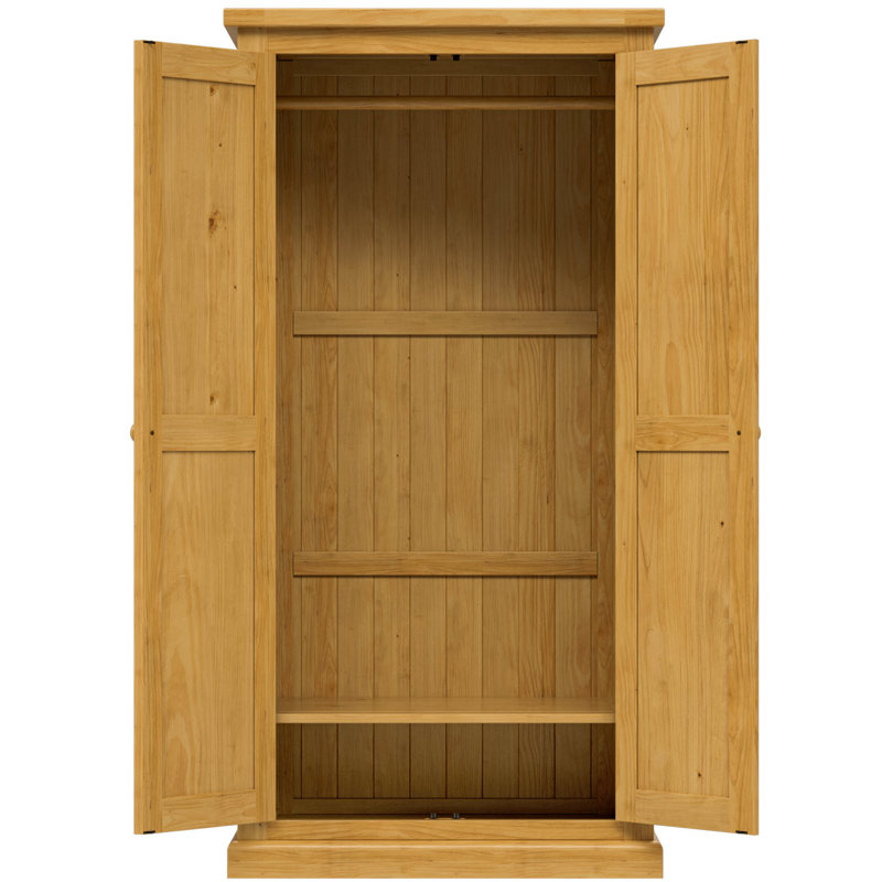 Chunky 2 Door Solid Wood Wardrobe