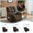Manual Recliner Chair, Overstuffed Breathable Fabric Reclining Sofa with Side Pocket for Living Room-569865657