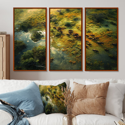 Castanon - ensemble d'art mural paysage africain