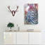 Colourful Zebra in Abstract - Wrapped Canvas-55317584