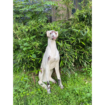 Vintage Distressed Realistic Dog Magnesium Sculpture Decoration Item