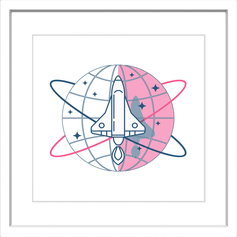 Around The Globe - Print on Canvas, 51cm H x 51cm W x 3.81cm D