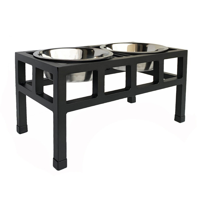 Quatre mangeoires surélevées en acier, Petit (4 tasses / 32 oz liquides), Petit (5,5 po)