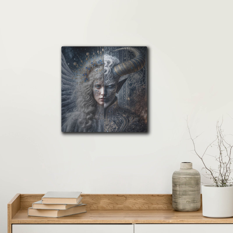 'Two Sides' by KIR.DART Metal Wall Art, 12" H x 12" W