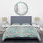Ensemble de housse de couette à ressorts doux dans un style mid-century pastel-40703732