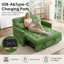 Canapé-lit convertible de 140 cm avec ports USB et dossier réglable, canapé-lit pliable-602715749