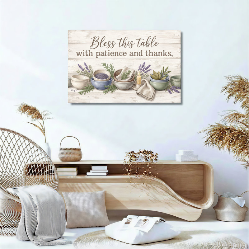«Rustic Table», ensemble de 1 reproduction d'art sur toile, Wrapped Canvas, 24"H x 36"W