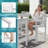 3 Pieces Outdoor Patio Bars Set  with Rectangular Table and HDPE Chairs-352214218