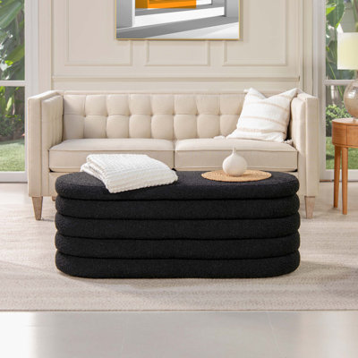 Banc de rangement à couvercle rabattable rembourré