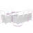  Garden Dining Set Black, Cream White