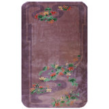Antique Chinese - Art Deco Hallway Runner Wool Purple Rug