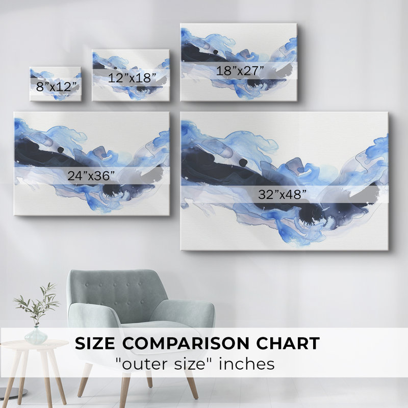Azul Wave I -Gallery Wrapped Cavas, 32" H x 48" W
