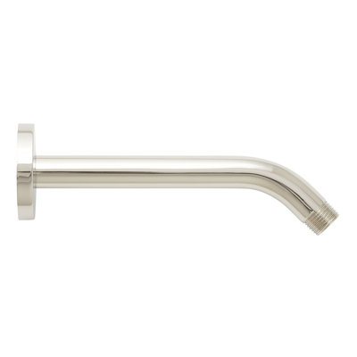Signature Hardware 449717 8" Contemporary Shower Arm And Flange - Brushed Nickel