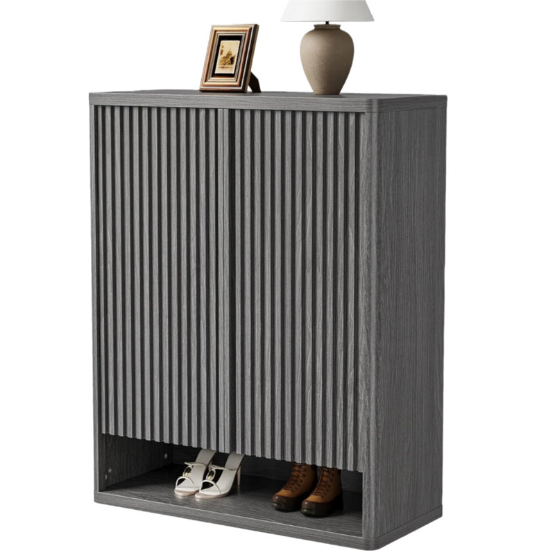 30 Pair Shoe Storage Cabinet, Grey