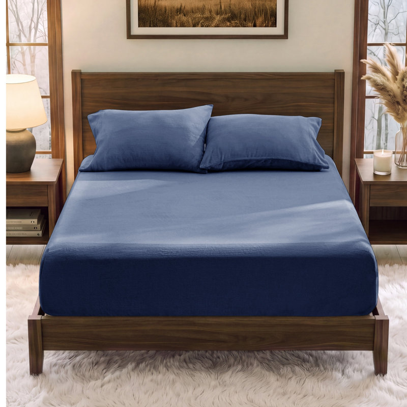 Drap-housse en flanelle polaire antistatique Bedsure, drap-housse doux et chaud, bonnet profond, literie d'hiver, Queen