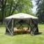 Tente pour abri de jardin Pop Up, abri de soleil avec auvent à 6 côtés avec 6 toiles d'intimité amovibles et fenêtres en filet, tente écran rapide 12 x 12 pi avec moustiquaire-100518152-100518153