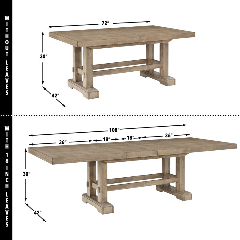 Osbourne Extendable Dining Table, Beige