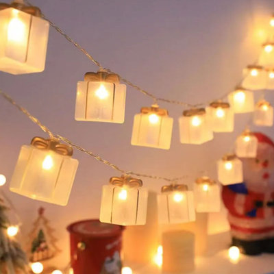 Christmas Gift Box String Lights Christmas LED String Lights Holiday Party Colorful Lights Decorative Atmospheric Lights Home Decor