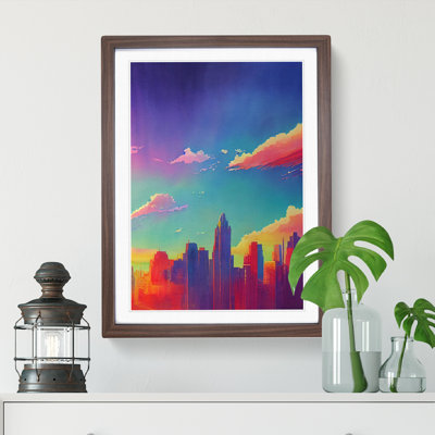 City Skyline Watercolour No.3 - Wall Art