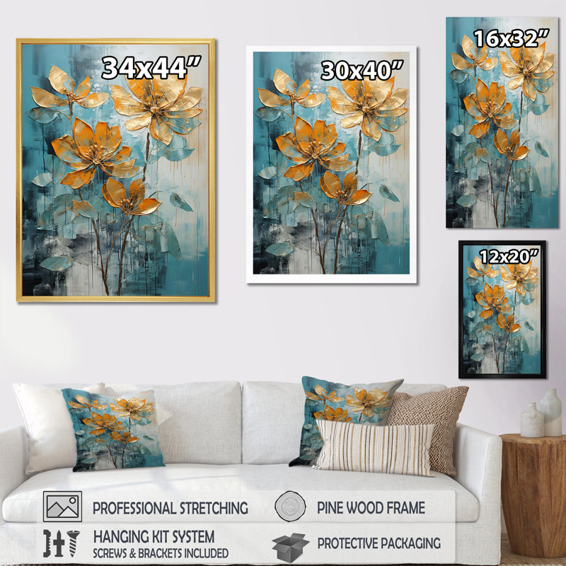 Fleurs, tranquillité, refuge, Cadre simple blanc, H 32 po x l 24 po x P 1 po
