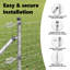 Fence Posts Manual 7 Pcs Galvanised Steel-2133237151-2133237138