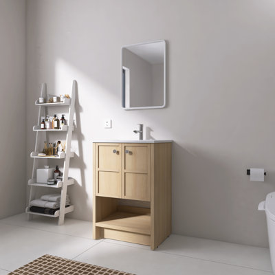Ensemble de meuble-lavabo simple autoportant 24 po avec lavabo en céramique Kilnwick