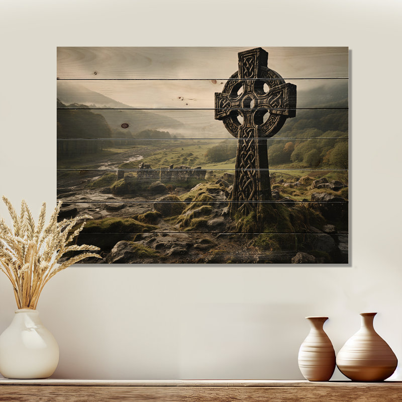 Irlande Celtic Harmony - impression sans cadre sur bois, H 10 po x l 20 po x P 0,78 po