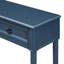 Table d'entrée avec tiroirs et tablette inférieure, élégante console de vestibule bleu marine-1496742455