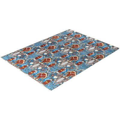 Tapis unique noué à la main rouille 9 pi 0 po x 12 pi 0 po Makenley