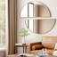 Miroir mural arqué en aluminium avec verre trempé pour salle de bain, salon, entrée-1784214231-1784214229