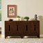 Buffet Vintage Charm avec design ajouré sculpté et rangement réglable-349453685