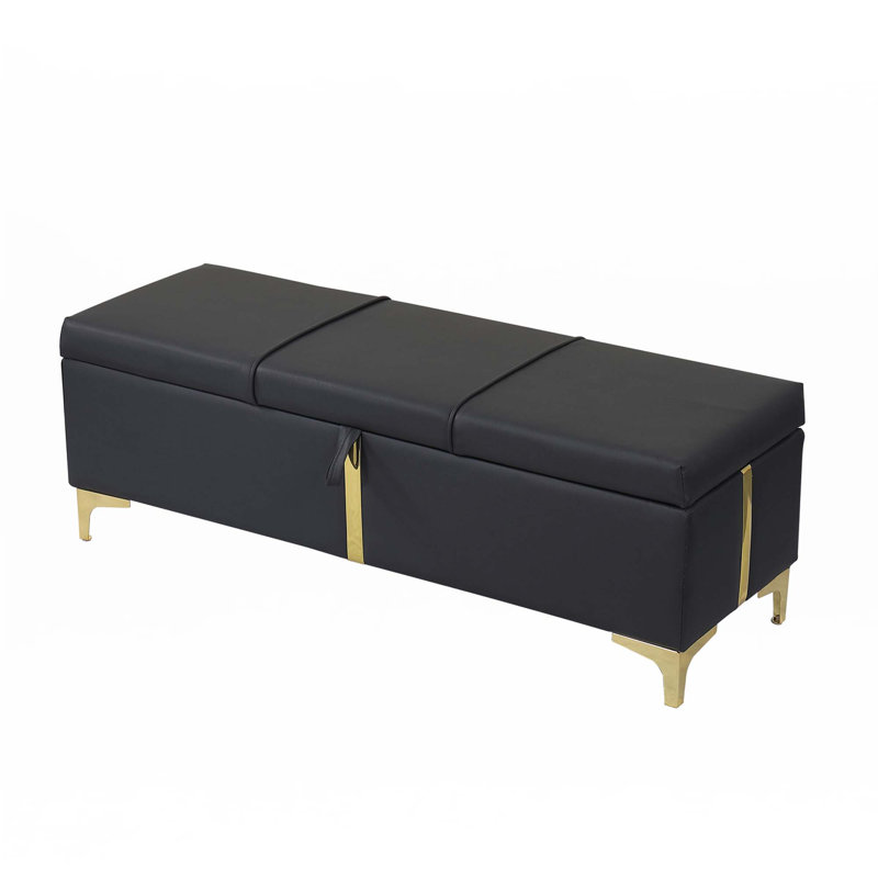 Elegant Upholstered Storage Ottoman