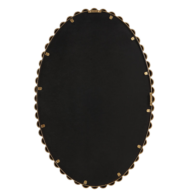 Sanne Metal Oval Wall Mirror, Gold