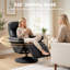 HOMCOM Manual Recliner Chair with Footrest Adjustable Backrest Black