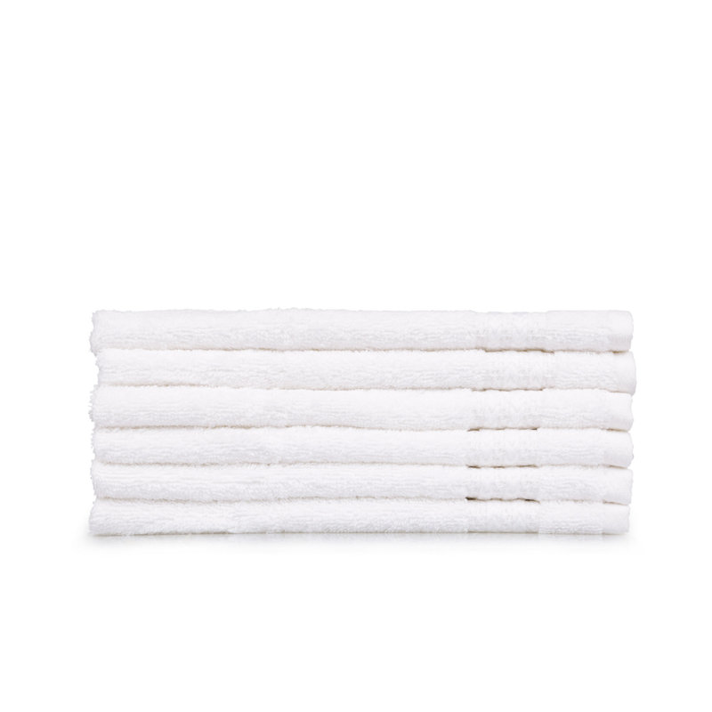 Ensemble de serviettes de toilette de qualité supérieure (6 pièces), 100% coton, 11,8 po x 19,7 po | Ultra-absorbant 500 g / m², lavable en machine à 104 ° F | Couleur blanc doux, idéal pour la maison, le spa et la salle de sport, confort luxueux et durabilité