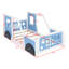Lit plateforme simple en forme de voiture avec roulettes, structure de lit de voiture en bois pour garçons-1363888606