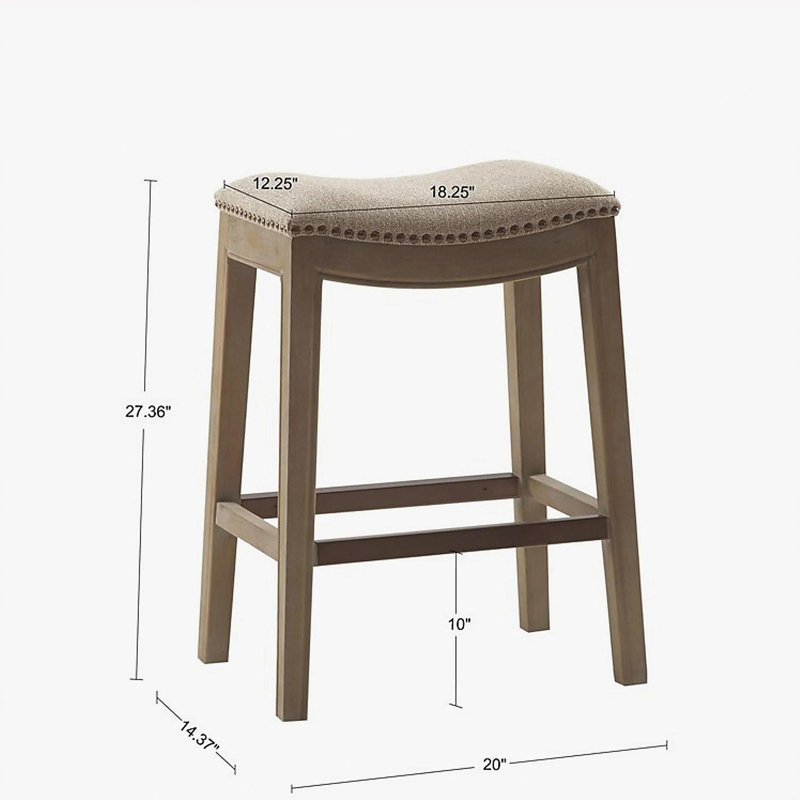 Tabouret Saddle, Brun, Beige
